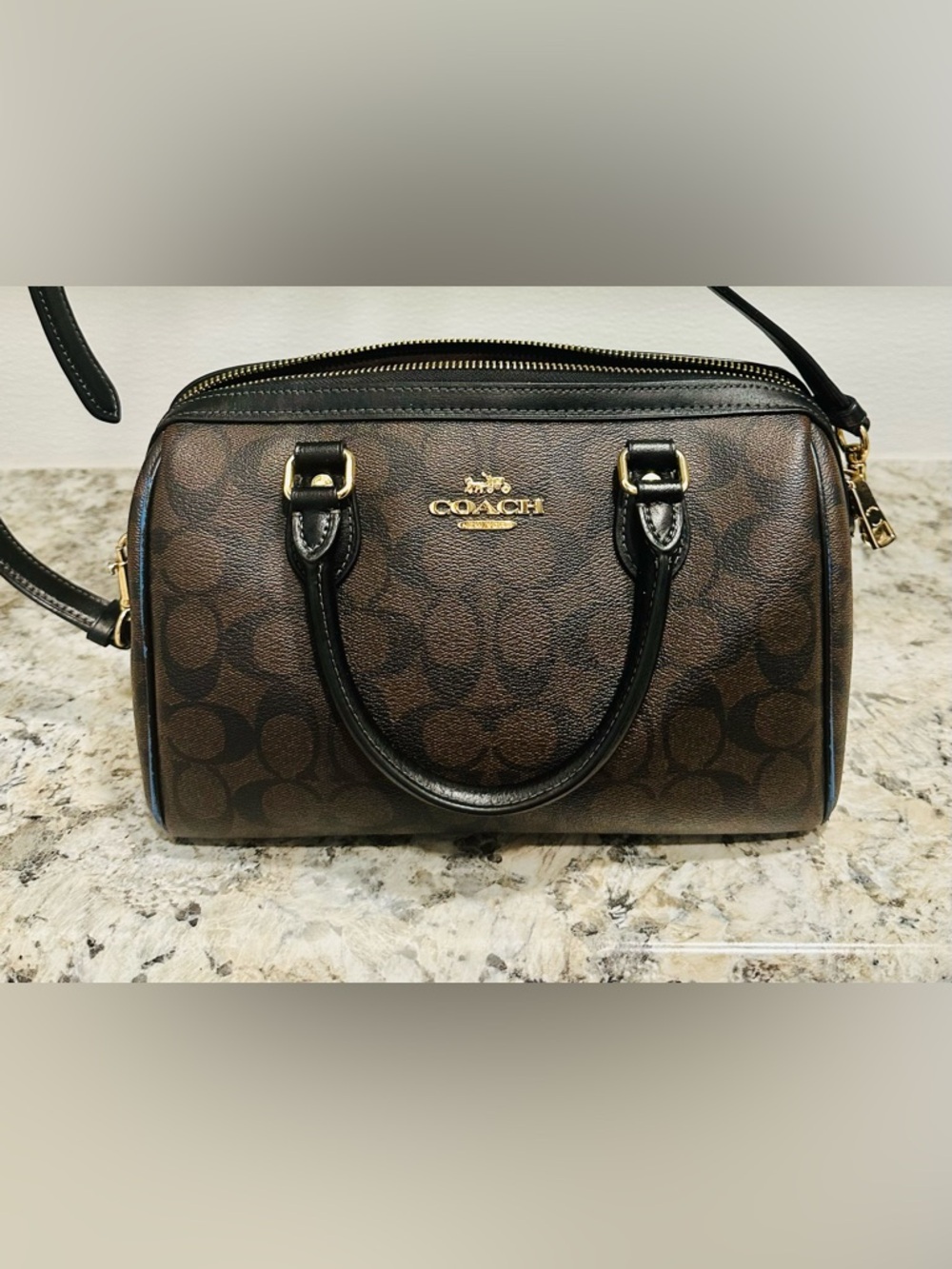 Coach Rowan  Coated Canvas Signature Satchel Bag - Picture 2 of 11
